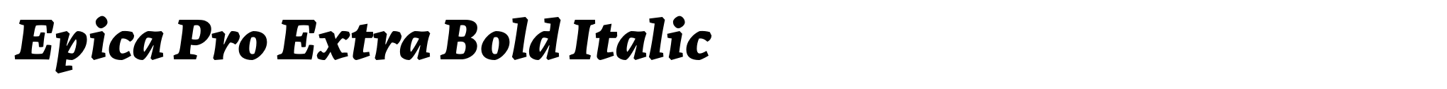Epica Pro Extra Bold Italic image